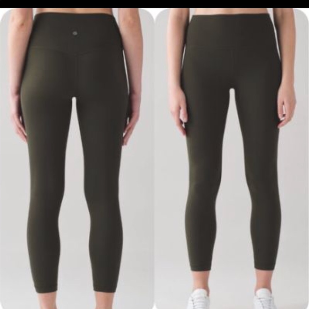 Dark olive align pants size 4